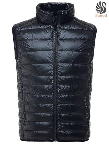 Bvaeocl ダウンベスト メンズ インナーダウンベスト Vネック 立ち襟 軽量 防寒 暖かい ウルトラライト 収納袋付き BV49 の商品画像 1