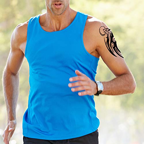 Temporary Tattoos Big Tribal Totem Tattoo Sticker For Men Women Black Large Body Art Makeup Fake Tattoo Waterproof Removable (Pattern5) #TOP3