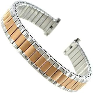 10-13MM Two Tone Rose Gold Radial Twist O Flex Expansion Strap Watch Band