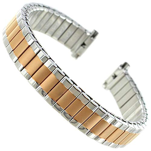 Speidel 10-13Mm Two Tone Rose Gold Radial Twist O Flex Expansion Strap Watch Band #TOP16