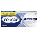 POLIGRIP Strong Hold Denture Adhesive Cream, 2 Pack