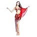 ROYAL SMEELA Belly Dancer Costume for Women Belly Dancing Skirt Sequin Sexy Belly Dance Bra and Shawl Carnival Outfit Red