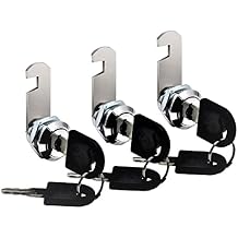 Cabinet General Tubular Cam Lock Key Set,Alike Keyed 5/8 Inch Gun Cabinet Locks,Removable 3/4 Inch Small Cylinder Tumbler Desk Drawers Tool Box Chest Locks Replacement