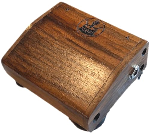 Rhyth-Mic M4e compact solid walnut wood percussion stompbox Microphonic.