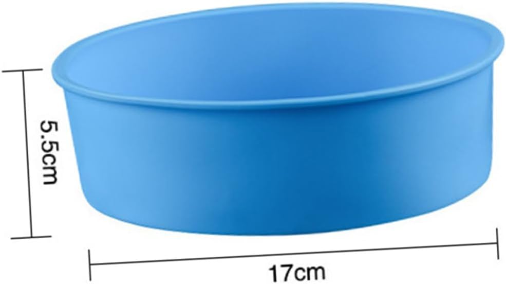 Garneck 3pcs Silicone Baking Mold Round Cake Cupcake Molds Non-stick Bakeware for Cakes Cookies Random Colors for Home Professional Use
