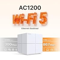 Tenda Nova MW6 Mesh WLAN System - AC1200 Dual Band Mesh Set - empfohlen für Häuser mit 3-4 Schlafzimmern - 6xGigabit Port - Ersetzt Router und Repeater- APP Steuerung - WPA2-3er Pack – Ansicht 3