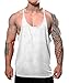 7Power Canottiere da Uomo Muscle Gym Stringer per Allenamento Bodybuilding Sport Vest Racerback Cotton Color White Size XL