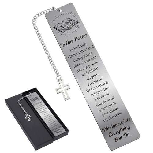 Berirexrion Bookmarks Pastor Appreciation Gifts - Christian Metal Book Mark