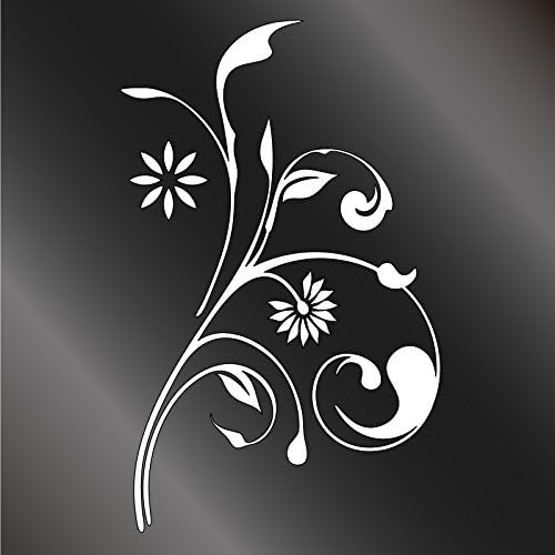 Nc Smile 蔓 植物 花 ボタニカル シルエット ステッカー 1a H0mm ホワイト ストアー