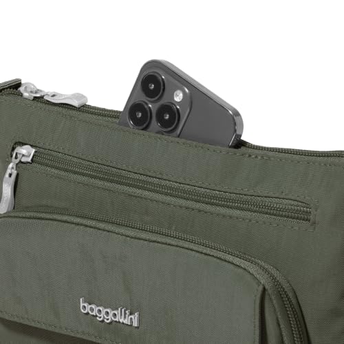 Image of Baggallini Original Everyday 11x7.5 Crossbody Bags Rfid Protected Lightweight Nylon Zippered Travel Purse