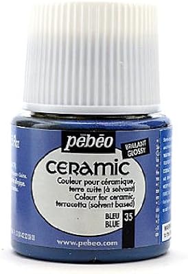 Pebeo Ceramic Air Dry China Paint blue 45 ml [PACK OF 3 ]