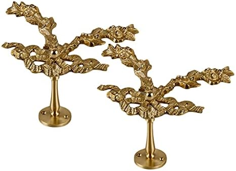 Curtain Holders for Wall Metal Curtain Tiebacks Brass Curtain Wall Hook Curtain Tie Back Holders Window Treatment Holdbacks, 19 * 15 * 9Cm, Gold
