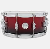Pacific Drums Concept Maple Snare Drum, caja de arce, 14' x 6,5', Red to Black Fade Lacquer