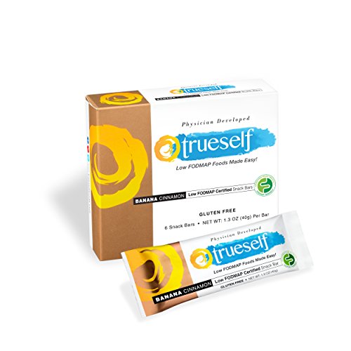 TrueSelf Low FODMAP Snack Bars (Banana Cinnamon), Certified FODMAP Friendly, Gluten Free 6 snack bars (1.3 OZ or 40g)
