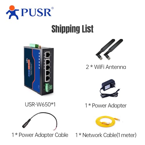Client sans fil industriel WiFi5 USR-W650 avec RS485 RS232 CAN FD - 5