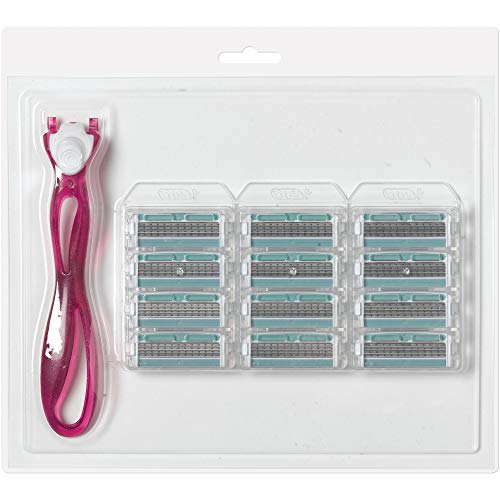 Bic Soleil Bella Click Women's 4-Blade Disposable Razor, 1 Handle And 12 Cartridges #TOP3