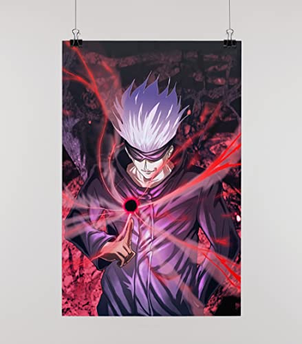 Image of AD INFINITUM Anime jujutsu kaisen 300 gsm Paper Wall Poster, Multicolor | 13 x 19 inches | (GOJO 1)