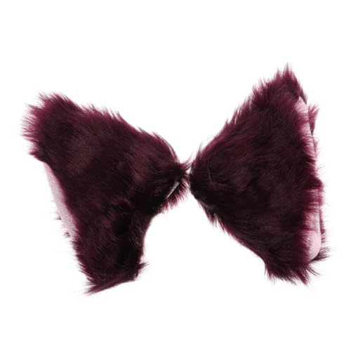 minkissy 猫耳ヘアクリップ ぬいぐるみ素材 コスプレ用ヘッドドレス 猫耳ボビーピン 仮装パーティー ハロウィン イベント用