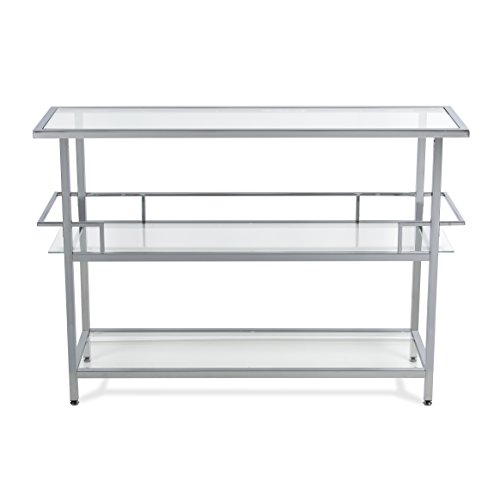Studio Designs Home Portico Bar In Chrome With Clear Glass, 52", #TOP1
