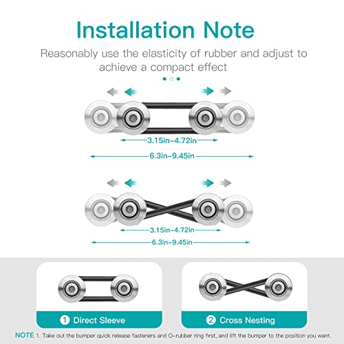 Bumper Quick Release, Mellbree Quick Release Trunk Front Rear Bumper Fasteners Fenders Holders Kit Compatible For Universal Car Bumper (Silver 4 X Quick Release Tabs With 12 X O-Ring Fastener） #TOP3