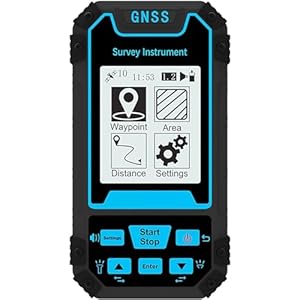 HSRG Instrumento De Medición Terrestre GPS, Equipo De Topografía Localizador Portátil GNSS GPS Multifunción, Medición De Coordenadas Y Edición De Ruta, Navegación En Tiempo Real De Alta Precisión