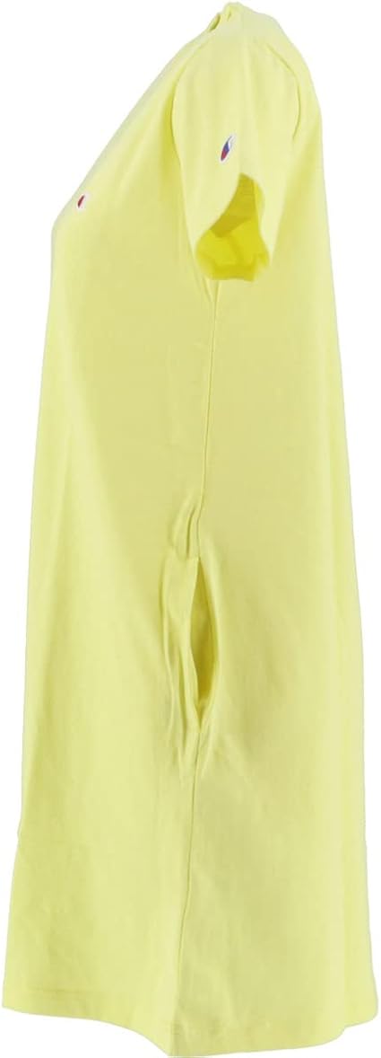 Amazon | [チャンピオン] シャツワンピ キッズ 半袖 丸首 綿100