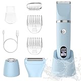 Scttomon Rasoio elettrico per donna Viso Bikini Corpo Tagliapeli corporeo per donna Epilat...