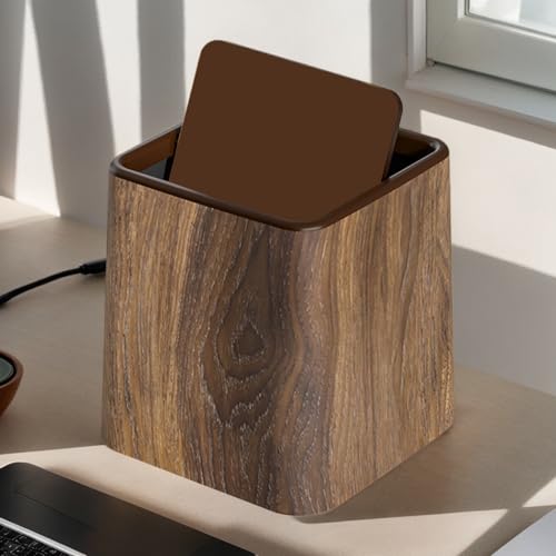 Miniatura 8 de Genérico Papelera De Dormitorio,Papelera Pequeña Cubo De Basura Con Tapa De Ahorro De Espacio Accesorios Escritorio Versátil Para Dormitorio Habitación Infantil Cocina Oficina