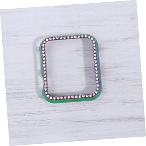 Housoutil Watch Accessories Glitter Bird Cage Wood Watch Covers Rhinestone Watch Bumper Bling Watch Wood Earring Blanks Watch Protective Case Womans Watch Sparkly Watch Case Camera Dial Miss