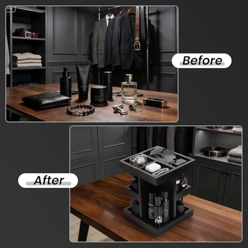 TRQWRO Cologne Organizer for Men,Anniversary Birthday for Mens Gift,Black by TRQWRO - Used condition - Image 8