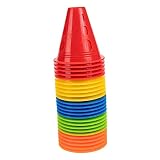 BESPORTBLE 25 Piezas De Barricadas De Rodillos Mini Conos Marcadores Conos Pequeños Mini Conos De Agilidad para Perros Patines Conos para Correr Conos De Agilidad Pequeños Conos De