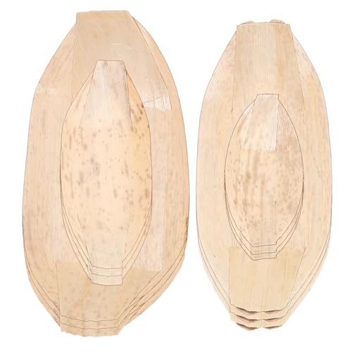 Juego 40 platos desechables para sushi forma barco miniatura 1