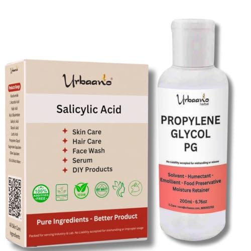 Image of Propylene Glycol & Salicylic acid Combo for making DIY Face Wash, Serum, Soap Skin Care (200ml + 100gm)
