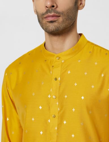Image of Amazon Brand - Symbol Men Festive Printed Long Kurta (Regular Fit)