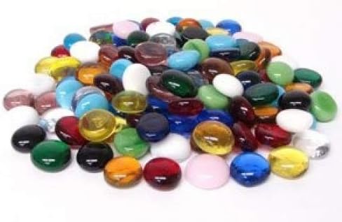 System 96 Glass Pebbles- Mixed Color Assortment - 96 COE - 1/2 Pound Bag