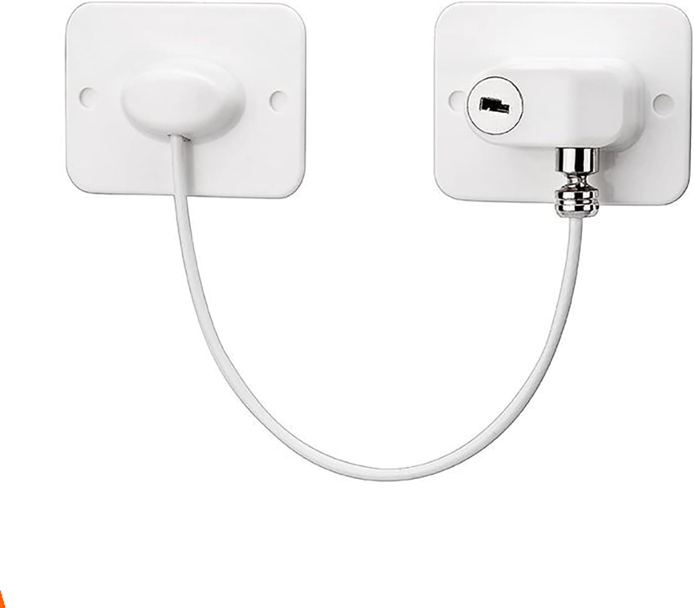 Window Locks,Window restrictor,Window Limiter Security Wire Latch with Keys for Home,Public and Commercial Applications,1Pc/2Pcs (Color : Wit, Size (Color : Wit, Size : 1Pc)