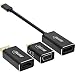 Produktbild InLine 64109B USB Display Konverter Set 6-in-1, USB Typ-C Stecker zu DisplayPort, HDMI, VGA (DP Alt Mode), 4K2K, schwarz, 0.2m