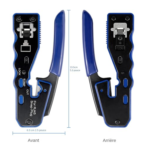 Kit de pinces à sertir pour câbles d'ordinateurs et de téléphones