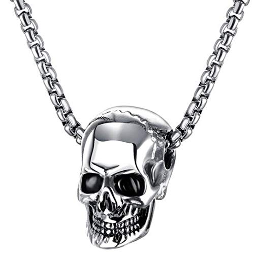 Jude Jewelers Stainless Steel Retro Gothic Skull Style Cocktail Party Biker Pendant Necklace