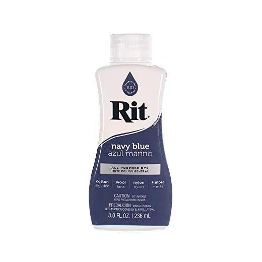Rit Dye Liquid – Wide Selection of Colors – 8 Oz. (Navy Blue)