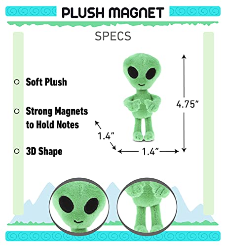 Imán de Peluche Alienígena Verde de 4 Pulgadas miniatura 2
