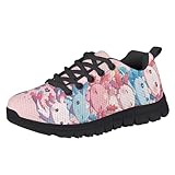 Pointodoor Girls Axolotl Shoes Size 10.5 Fashion Sports Sneakers Lightweight Lace up Mesh Athletic Hiking Tennis Shoes Axolotl Lover Flats