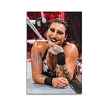 LNLHY Signed by Rhea Ripley Canvas Poster Bedroom Decor Sports Landscape Office Room Decor Gift Unframe-style 08x12inch(20x30cm)