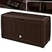 Produktbild KESSER® Auflagenbox Kissenbox 310 Liter mit Rollen klappbarer Deckel Haltegriffe Rattanoptik Gartenbox, Braun