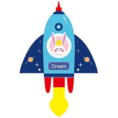 HENGDA KITE for Kids Lifelike Cartoon Rocket Kite Single Line Kite Flying for Children Kids Outdoor Toys Beach Park Playing