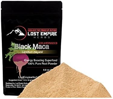 Organic Gelatinized Black Maca Root Powder - (250 g)