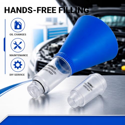 Image of Engine Oil Funnel Compatible with More Chrysler Dodge Jeep Vehicle