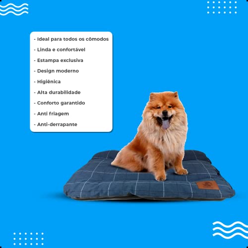 Cama Para Cachorros Colchonete Pet Reforçado Mabuu Pet (Grande, Azul)
