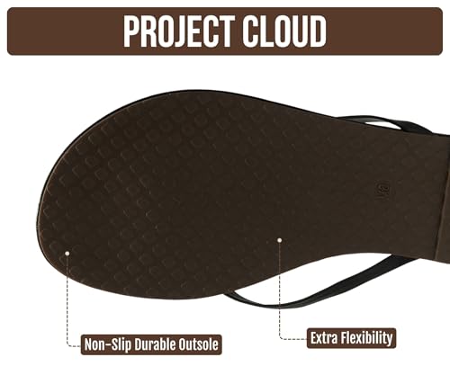 Image of Project Cloud Flip Flops for Women Footwear- Lightweight and Memory Foam Insole Sandals for Women 2026 - Durable Non-Slip Beach Essentials Flats for Women Sandals (Foundations)