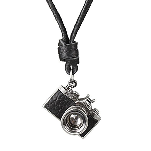 Collier en cuir avec pendentif photo vintage Cover
